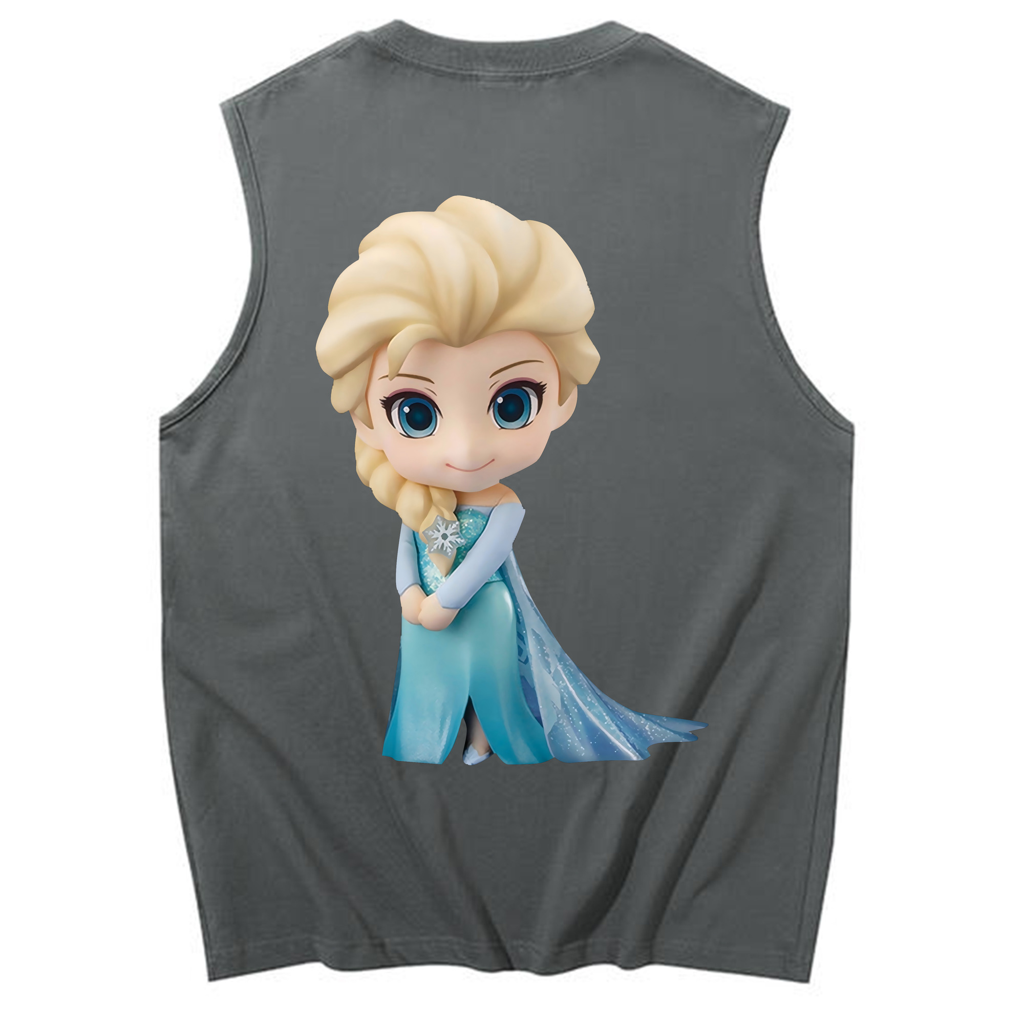 （画像用） アナと雪の女王 アンナ エルサ Frozen Anna Elsa コットン100％タンクトップ（背面プリント）